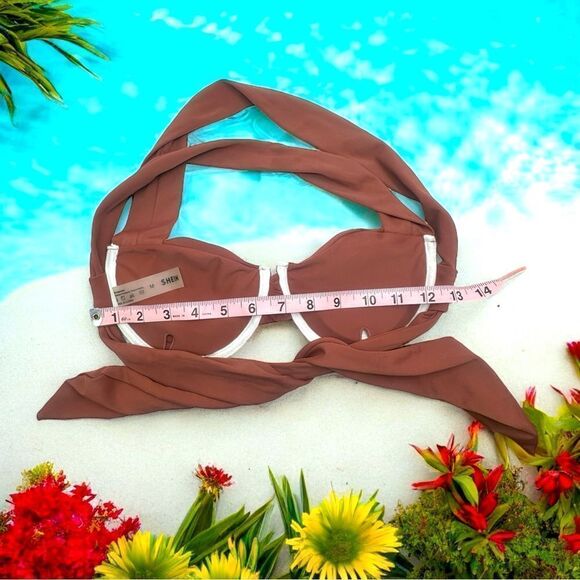SHEIN Swimwear l Sash Tie Back l Bikini Top l Underwire l M l EUC - Picture 7 of 14